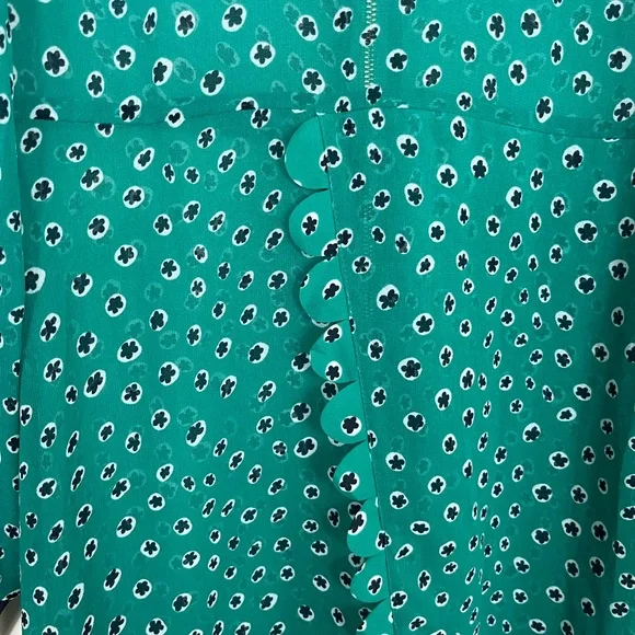 Ted Baker Sibella Green Floral Sheer Dress Sz 0 - Picture 9 of 14
